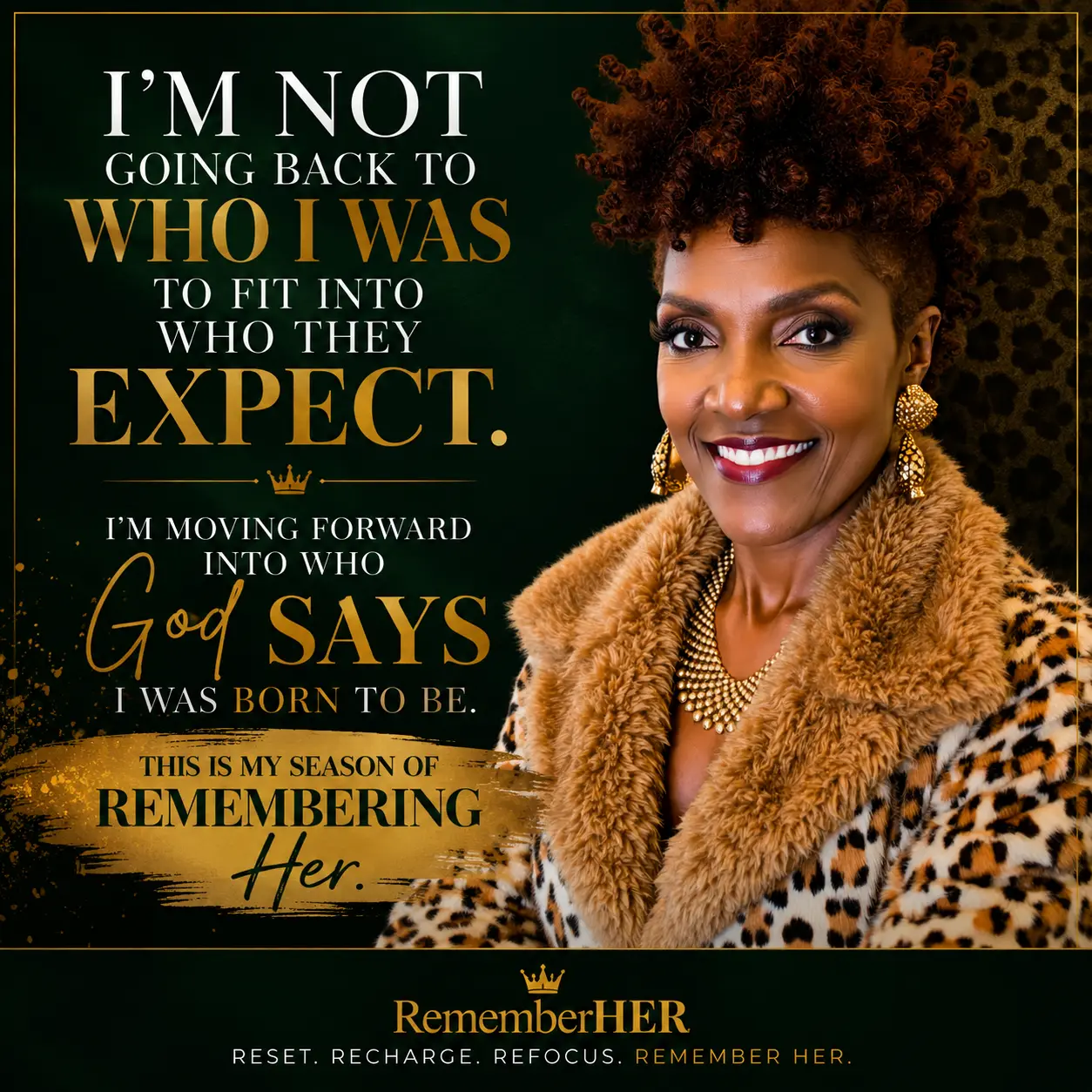 Quote graphic: This is my season of remembering her — RememberHER
